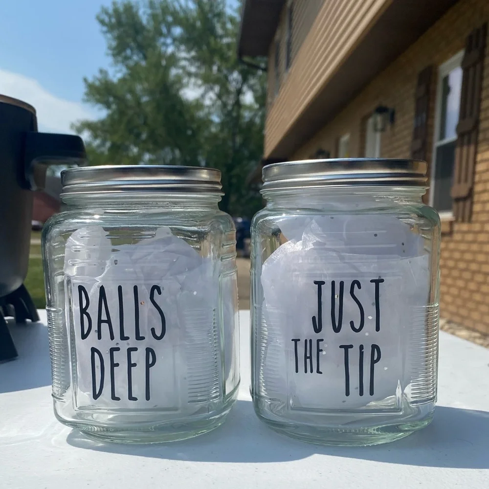Cotton Ball & Q Tip Bathroom Decor Jars